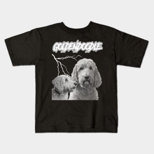 Golden Retriever Heavy Metal Dog Lover Kids T-Shirt